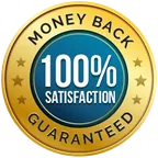 100 percent satisfaction guaranteed emblem used in the GLPro artwork