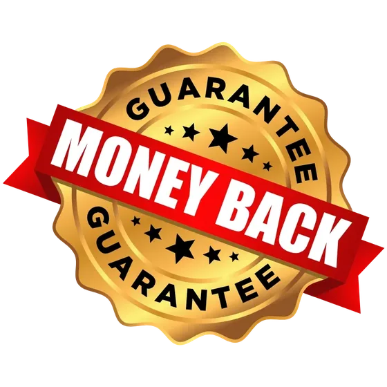 Gold money back guarantee emblem used in the GLPro artwork